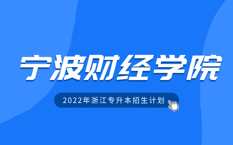2022年宁波财经学院专升本招生计划