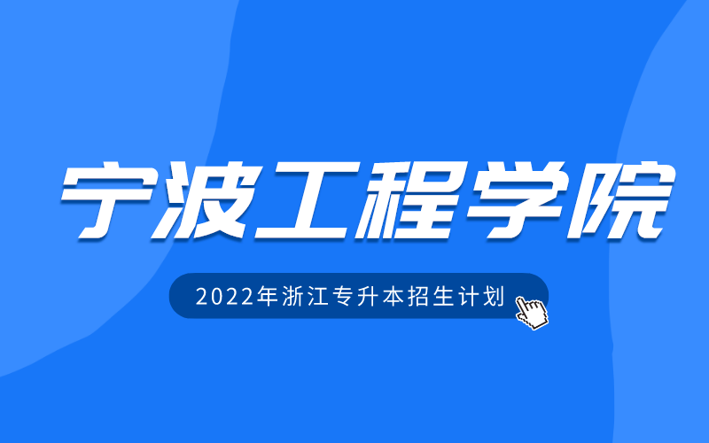 2022年宁波工程学院专升本招生计划