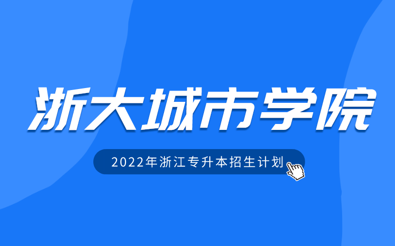 2022年浙大城市学院专升本招生计划
