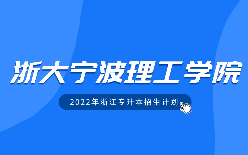 2022年浙大宁波理工学院专升本招生计划