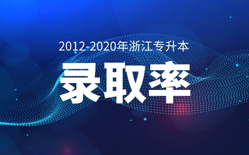 2012-2020年浙江专升本招生录取率对比