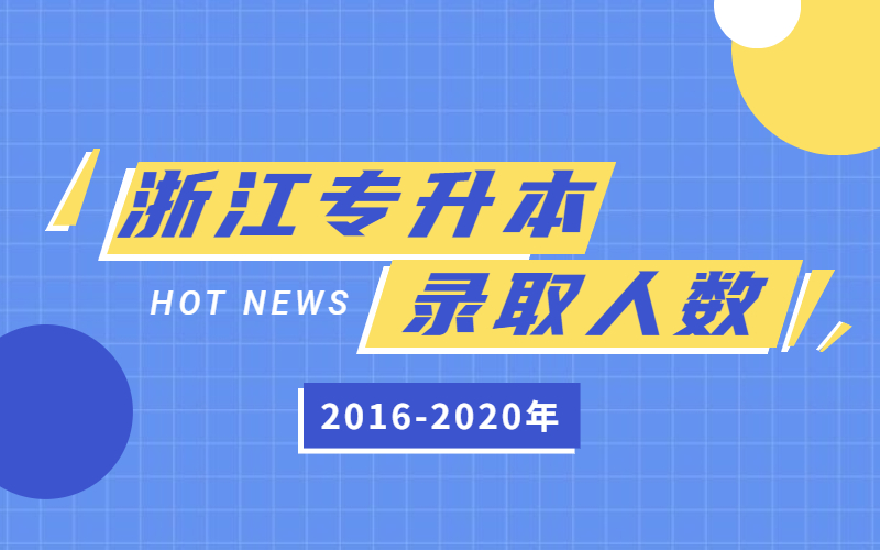 2016-2020年浙江专升本录取人数